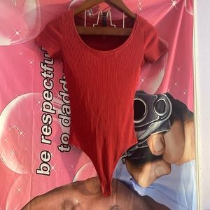 Red Hollister bodysuit